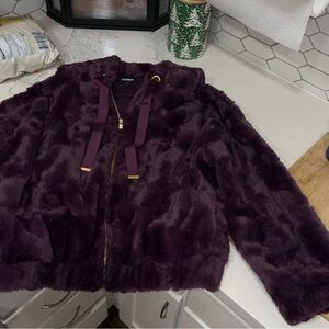 Express Deep Purple Teddy Jacket